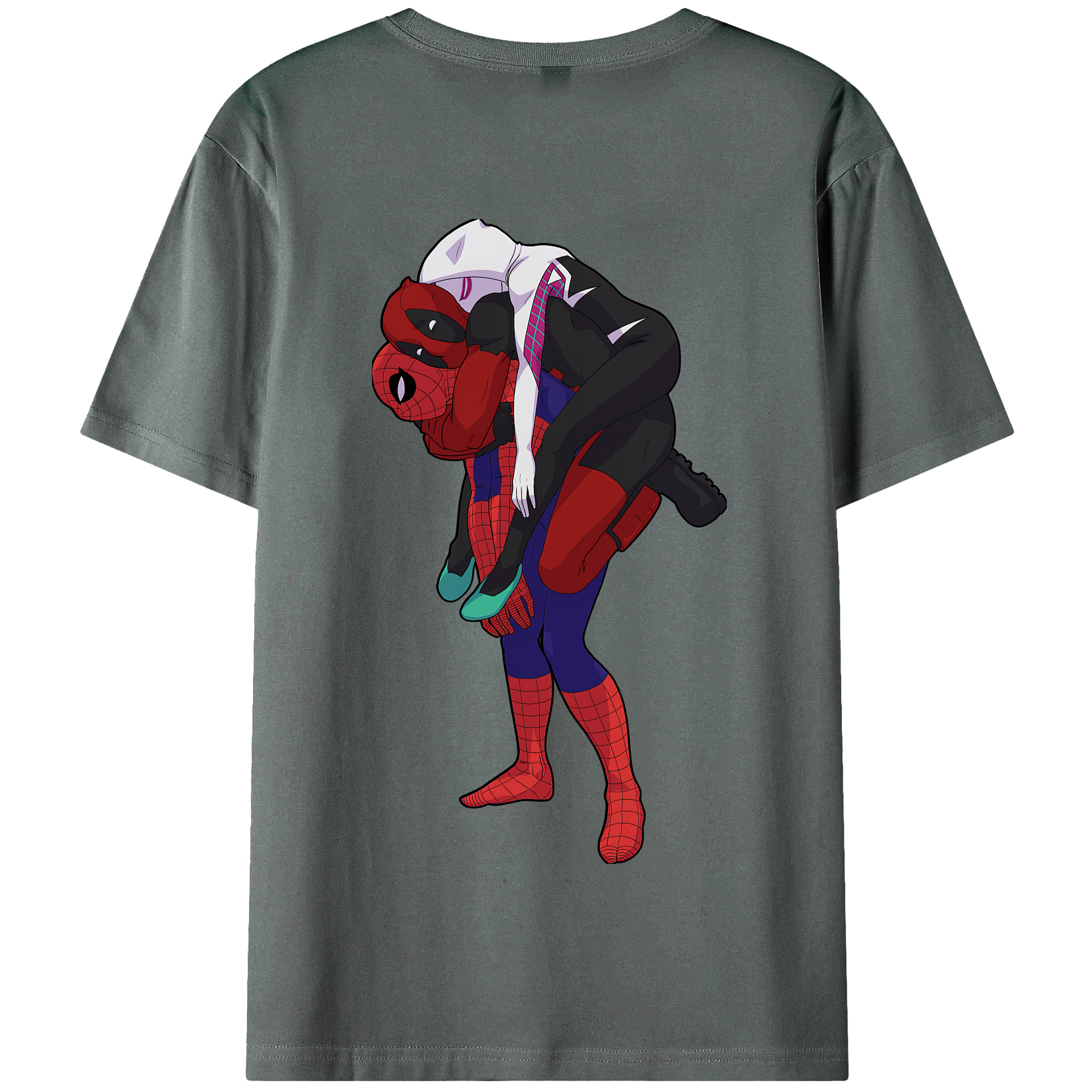 （画像用） Deadpool デッドプール 綿100％半袖Tシャツ（背面プリント）